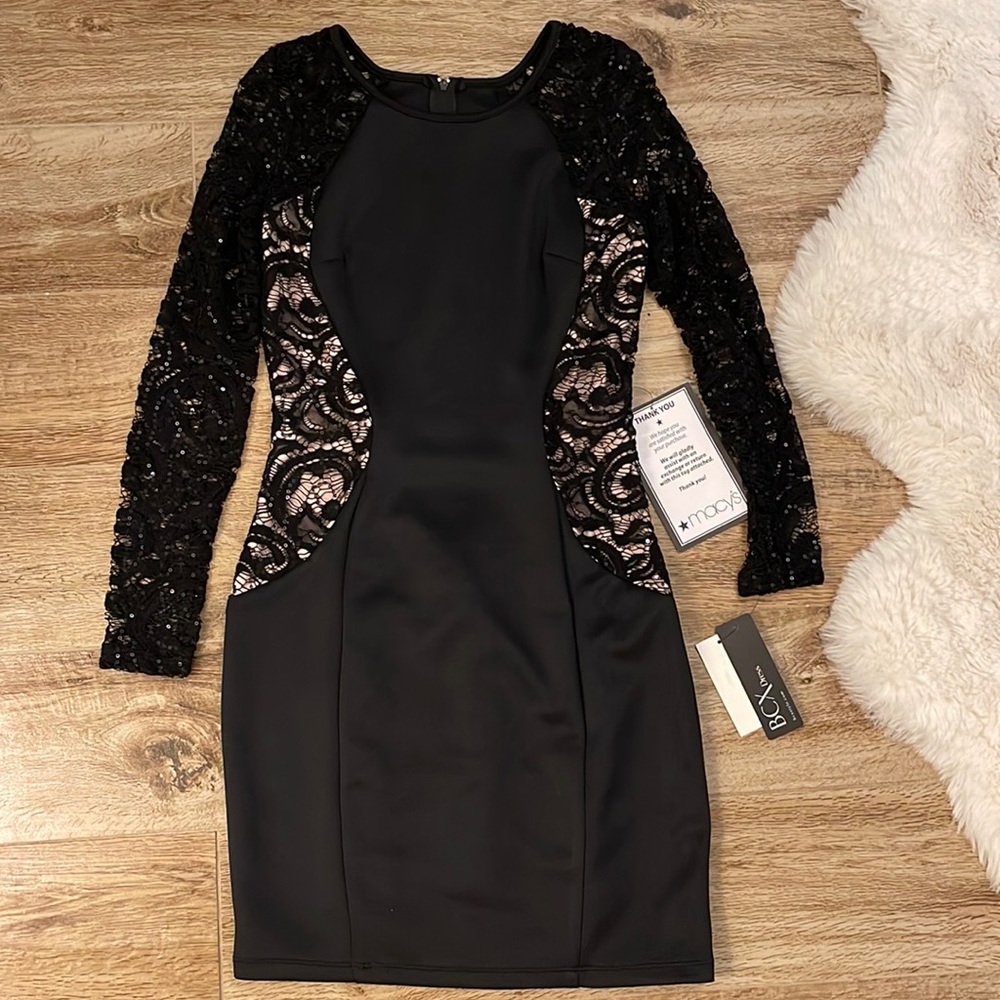 Black Sequin Party Dress
